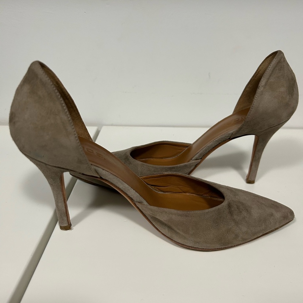 Vince Celeste tan suede 3 inch heels